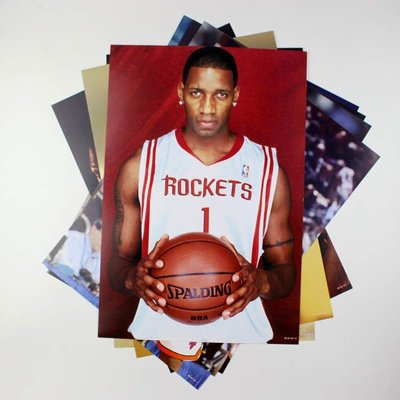 【預購】-NBA籃球球星馬刺隊Tracy McGrady麥迪T-MAC《海報》42公分*29公分(一套8張) 房間裝飾生日禮物hb0327