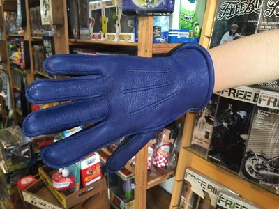 (I LOVE 樂多 ) 美國 Sullivan Gloves Skookum 秋冬內刷毛 鹿皮手套 騎士手套 (黑藍)