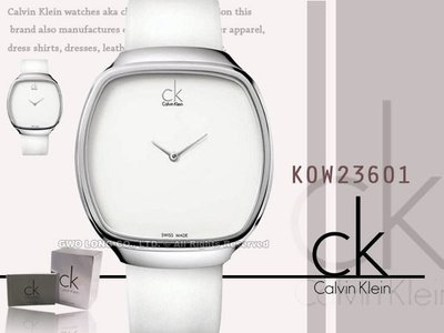 CASIO手錶專賣店 國隆 CK手錶專賣 Calvin Klein K0W23601 白面酒桶造型皮革_保固一年_開發票