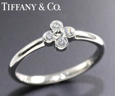 Tiffany PT950 Legacy 白金4顆鑽 鑽石戒指 / 婚戒