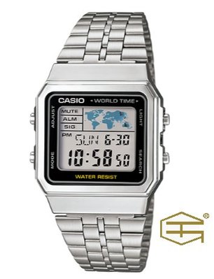 【天龜】CASIO 世界地圖復古風電子錶款 A500WA-1D
