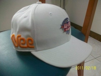 實戰球帽~中華職棒20年明星賽白隊比賽棒球帽一頂~全封式~全封帽