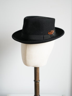 Yohji Yamamoto 10aw 羽毛裝飾羊毛禮帽