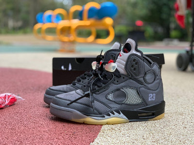 Air Jordan 5 AJ5 off white 灰黃 反光 透氣氣墊減震籃球鞋 CT8480-001 男鞋公司級