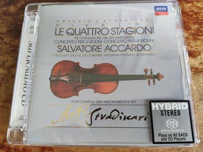 好音悅 Accardo 阿卡多 名琴 Vivaldi 韋瓦第 四季 小提琴協奏曲 SACD DECCA 限量編號 日版