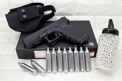 [01] KJ KP17 GLOCK G17 手槍 CO2槍 + CO2小鋼瓶 + 奶瓶 + 槍套 ( 葛拉克克拉克