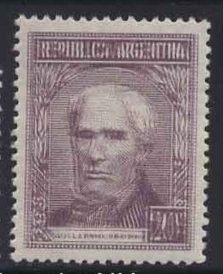 0111 阿根廷1957年髮行的普票A-G布朗，復印印刷變體。