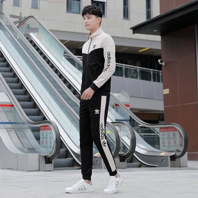 100％原廠Adidas 愛迪達 三葉草 春秋裝 休閒運動 套裝  男女衛衣 大碼 情侶裝 兩件套