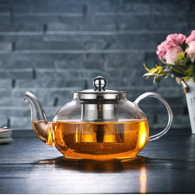 加厚玻璃茶壺耐高溫不銹鋼過濾沖茶器家用水壺玻璃泡茶壺套裝茶具