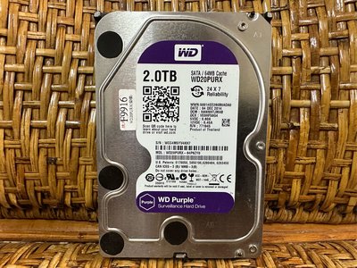 故障品硬碟 WD 紫標 WD20PURX 2TB 2000GB SATA / 64MB 3.5吋 桌機硬碟