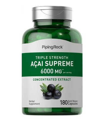 【天然小舖】Piping Rock 現貨 巴西莓萃取 Acai 20倍濃縮 單顆含3000mg 180顆裝