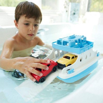 溜溜美國Green toys兒童玩具船渡輪水上漂浮運輸泳池戲水寶寶洗澡1歲3