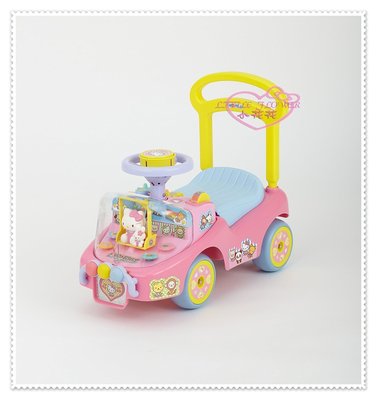 ♥小花花日本精品♥ Hello Kitty 多角色 繽紛 四輪 輔助推杆 兒童 學步車 手推車 玩具車 ~預購~