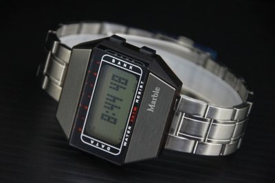 庫存出清~復刻日本80年代熱銷G-shock錶款之大螢幕防水50M多功能電子錶不鏽鋼錶帶