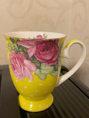 英國皇家雅頓馬克杯ROYAL ARDEN 玫瑰花園黃色釉 高