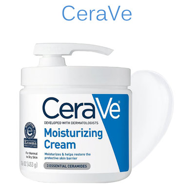 【雷恩的美國小舖】美國原裝 Cerave 玻尿酸潤澤保濕乳霜 有壓頭 16 oz (453 g)