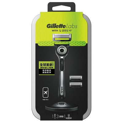 Gillette 吉列 Labs 極光刮鬍刀 (1刀架3刀頭+旅行盒組) (1刀架2刀頭)