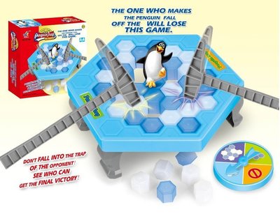 ☆╮布咕咕╭☆拯救企鹅破冰台拆墙玩具 企鵝敲冰益智桌遊