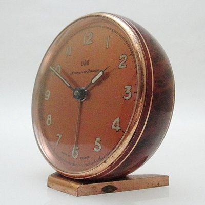 【timekeeper】 70年代法國製Carat七石圓型機械鬧鐘(免運)