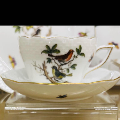 Herend 名瓷 Rosechlid  系列  皇家花園 茶杯盤俎 一杯一盤 定價12000