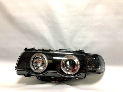 新店【阿勇的店】BMW E38 1999~2002 後期 黑框雙光圈魚燈式大燈 泡版 無馬達 微笑版  e38 大燈