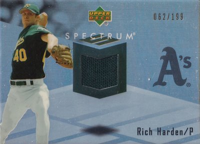2007 Upper Deck Spectrum Swatches #199 Rich Harden 限量卡 球衣卡