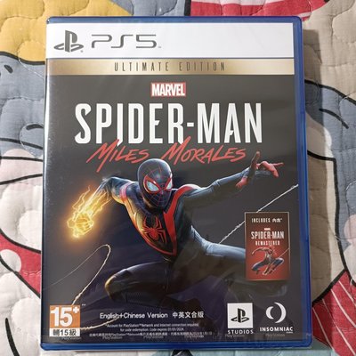全新PS5遊戲光碟-漫威蜘蛛人-麥爾斯·摩拉斯 終極中英文合版