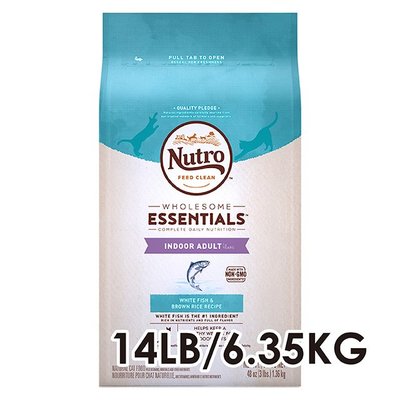 ✪第一便宜✪ NUTRO 美士 全護營養 室內成貓化毛配方 特級白身魚+糙米 14磅/14LB/6.35KG