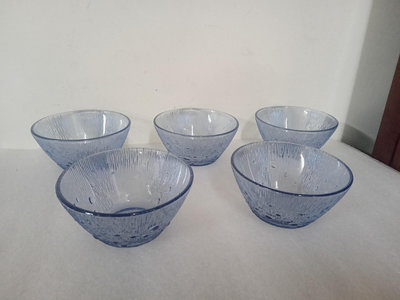 (日本生活用品)普普風灰藍色玻璃小缽/和食器一組(A1573)
