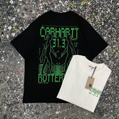 百貨館~CARHARTT WIP 卡哈特工裝潮牌卡通人物印花寬松簡約款休閑短袖T恤