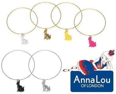 Anna Lou OF LONDON 倫敦品牌 precious jewel 立體貓咪手環 金色