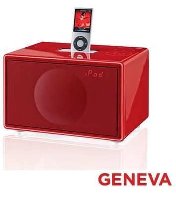 Geneva iPod / iPhone 音響(Model S-鋼琴烤漆紅)