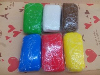 #淘淘樂黏土藝品材料－二合一輕質土又稱2in1輕土150g(6色)/包