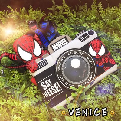 Venice 維娜絲日本代購大阪環球影城 漫威系列蜘蛛人票相機造型卡夾零錢包