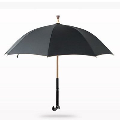 5Cgo 【批發】含稅會員有優惠 40068444085 防滑拐杖傘晴雨傘長柄帶鈎拐杖傘