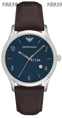 美國代購EMPORIO ARMANI 亞曼尼手錶 AR1944 經典石英錶 小牛皮錶帶 手錶 歐美代