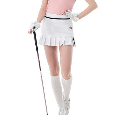 眾誠優品 新款高爾夫Number高爾夫女士短裙粉速幹女子裙裝運動裝不起皺 GF2348