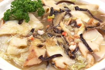 【羹湯系列】古早味白菜滷(鮑魚風味白菜滷)/約1000g~清甜白菜與水翅.渦螺肉切片搭配出魚翅鮑魚風味白菜滷~料多實在