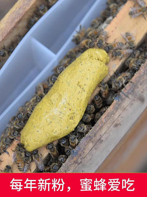 蜂花粉 養蜂蜂糧蜜蜂飼料喂中意蜂專用青海油菜花粉末5斤包郵台北有個家