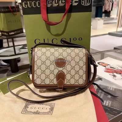 【二手】Gucci古馳女包新款GG Retro系列迷你郵差包男女同款671620