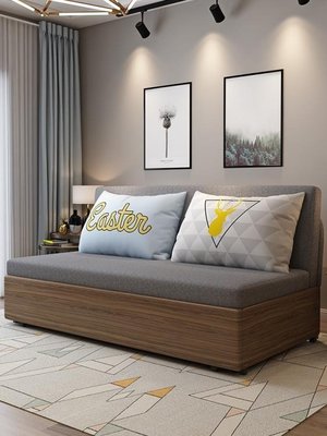 【熱賣精選】沙發床兩用客廳多功能小戶型簡約北歐實木沙發床可摺疊雙人1.5米