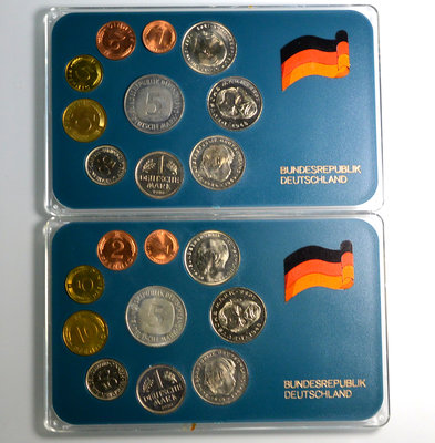 德國 1990年 1991年 馬克 套幣 合拍