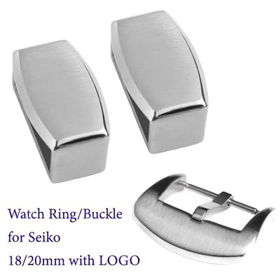 森尼3C-SEIKO 不銹鋼環扣 18mm 20mm 扣針扣 精工矽膠錶帶手錶扣-品質保證