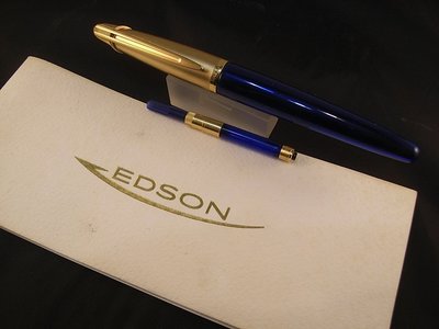 法國Waterman Edson旗艦款鋼筆艾臣寶石藍F尖(非萬寶龍百利金派克西華百樂寫樂)
