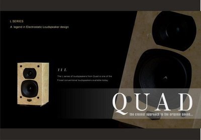 【夢幻音響科技】英國 QUAD 11L 鋼烤雀眼楓木書架型喇叭 Best Buy「最超值產品」大獎特價中