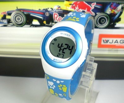 地球儀鐘錶 JAGA 冷光電子錶 QQ糖系列 超人氣流行炫麗 上班族 學生 孩童最愛【↘420】M1062白藍