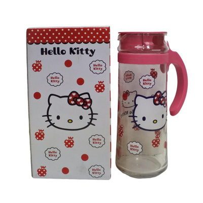 金卡價508 二手 Hello Kitty 三麗鷗韓國製1265ml玻璃冷水壺 379900001482 02