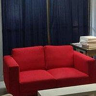 二手IKEA布沙發。紅色。彰化市自取