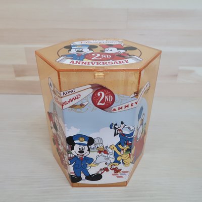 香港迪士尼 2週年 餅乾盒 餅乾桶 收納盒 絕版