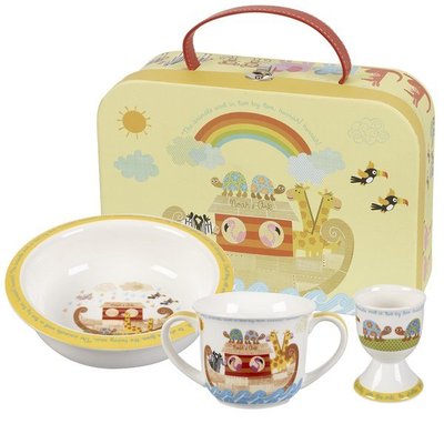 【正品】英國Little Rhymes兒童陶瓷餐具三件禮盒組 (微波爐/洗碗機適用) oxo thinkbaby